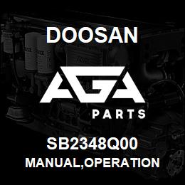 SB2348Q00 Doosan MANUAL,OPERATION | AGA Parts