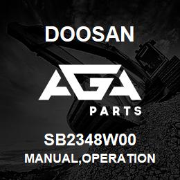 SB2348W00 Doosan MANUAL,OPERATION | AGA Parts