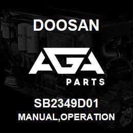 SB2349D01 Doosan MANUAL,OPERATION | AGA Parts