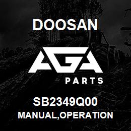 SB2349Q00 Doosan MANUAL,OPERATION | AGA Parts