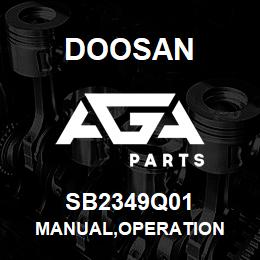 SB2349Q01 Doosan MANUAL,OPERATION | AGA Parts