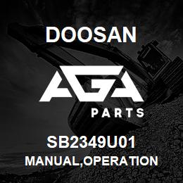 SB2349U01 Doosan MANUAL,OPERATION | AGA Parts