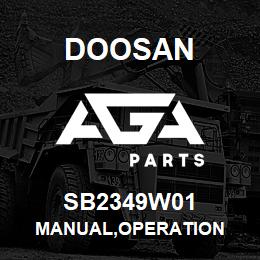 SB2349W01 Doosan MANUAL,OPERATION | AGA Parts