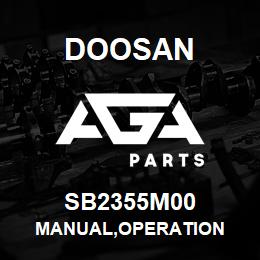 SB2355M00 Doosan MANUAL,OPERATION | AGA Parts