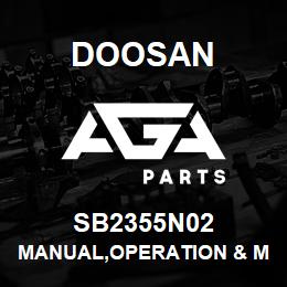 SB2355N02 Doosan MANUAL,OPERATION & MAINTENANCE | AGA Parts