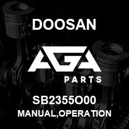 SB2355O00 Doosan MANUAL,OPERATION | AGA Parts