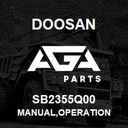 SB2355Q00 Doosan MANUAL,OPERATION | AGA Parts