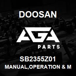 SB2355Z01 Doosan MANUAL,OPERATION & MAINTENANCE | AGA Parts