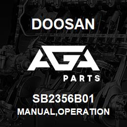 SB2356B01 Doosan MANUAL,OPERATION | AGA Parts