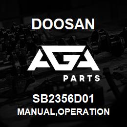 SB2356D01 Doosan MANUAL,OPERATION | AGA Parts