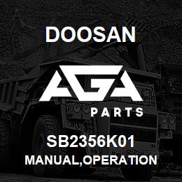 SB2356K01 Doosan MANUAL,OPERATION | AGA Parts