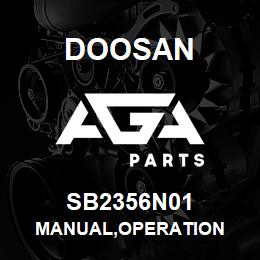 SB2356N01 Doosan MANUAL,OPERATION | AGA Parts