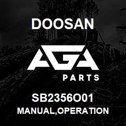 SB2356O01 Doosan MANUAL,OPERATION | AGA Parts