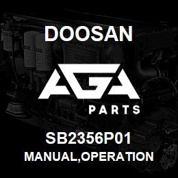 SB2356P01 Doosan MANUAL,OPERATION | AGA Parts