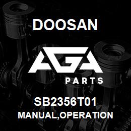 SB2356T01 Doosan MANUAL,OPERATION | AGA Parts