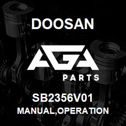 SB2356V01 Doosan MANUAL,OPERATION | AGA Parts