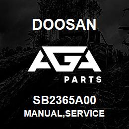 SB2365A00 Doosan MANUAL,SERVICE | AGA Parts