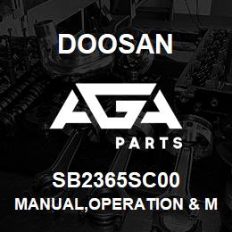 SB2365SC00 Doosan MANUAL,OPERATION & MAINTENANCE | AGA Parts