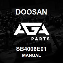 SB4006E01 Doosan MANUAL | AGA Parts