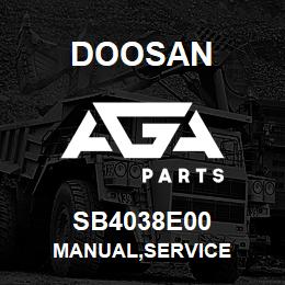 SB4038E00 Doosan MANUAL,SERVICE | AGA Parts