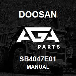 SB4047E01 Doosan MANUAL | AGA Parts