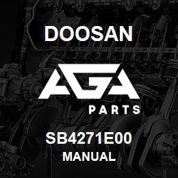 SB4271E00 Doosan MANUAL | AGA Parts