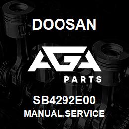 SB4292E00 Doosan MANUAL,SERVICE | AGA Parts