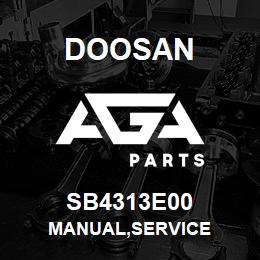 SB4313E00 Doosan MANUAL,SERVICE | AGA Parts