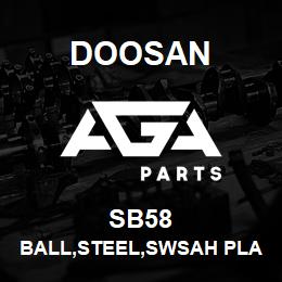 SB58 Doosan BALL,STEEL,SWSAH PLATE | AGA Parts