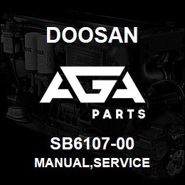 SB6107-00 Doosan MANUAL,SERVICE | AGA Parts