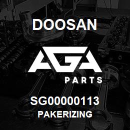 SG00000113 Doosan PAKERIZING | AGA Parts