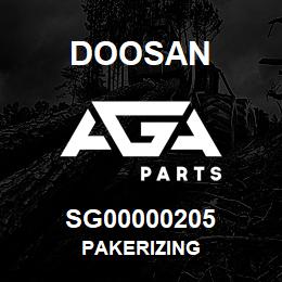 SG00000205 Doosan PAKERIZING | AGA Parts