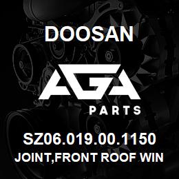 SZ06.019.00.1150 Doosan JOINT,FRONT ROOF WINDOW | AGA Parts