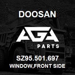 SZ95.501.697 Doosan WINDOW,FRONT SIDE | AGA Parts