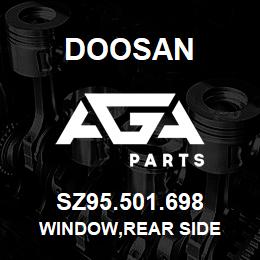 SZ95.501.698 Doosan WINDOW,REAR SIDE | AGA Parts