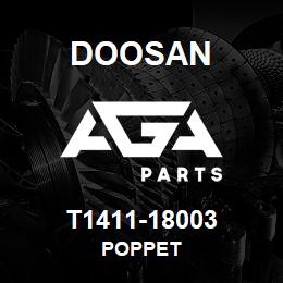 T1411-18003 Doosan POPPET | AGA Parts