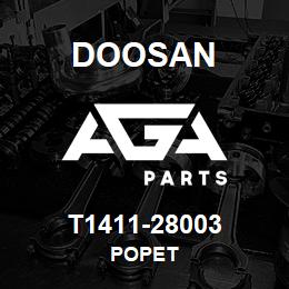 T1411-28003 Doosan POPET | AGA Parts