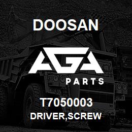 T7050003 Doosan DRIVER,SCREW | AGA Parts