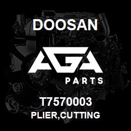 T7570003 Doosan PLIER,CUTTING | AGA Parts