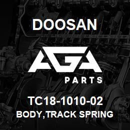 TC18-1010-02 Doosan BODY,TRACK SPRING | AGA Parts