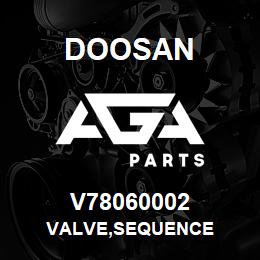 V78060002 Doosan VALVE,SEQUENCE | AGA Parts