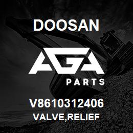 V8610312406 Doosan VALVE,RELIEF | AGA Parts