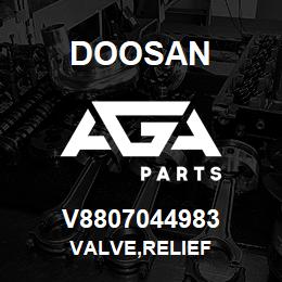 V8807044983 Doosan VALVE,RELIEF | AGA Parts