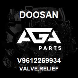 V9612269934 Doosan VALVE,RELIEF | AGA Parts