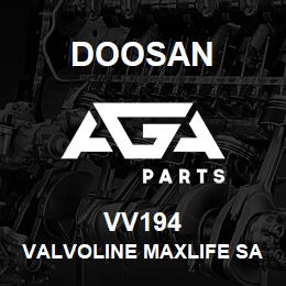 VV194 Doosan VALVOLINE MAXLIFE SAE 5W30 | AGA Parts