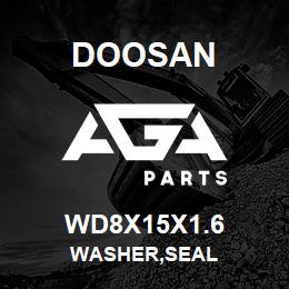 WD8X15X1.6 Doosan WASHER,SEAL | AGA Parts
