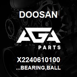 X2240610100 Doosan ...BEARING,BALL | AGA Parts