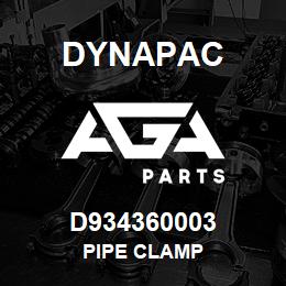 D934360003 Dynapac PIPE CLAMP | AGA Parts