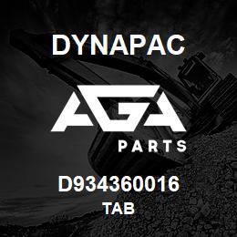 D934360016 Dynapac TAB | AGA Parts