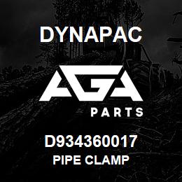 D934360017 Dynapac PIPE CLAMP | AGA Parts